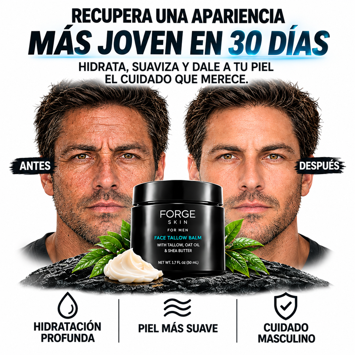 Dale a tu piel 30 días para notar la diferencia con Forge Skin ®