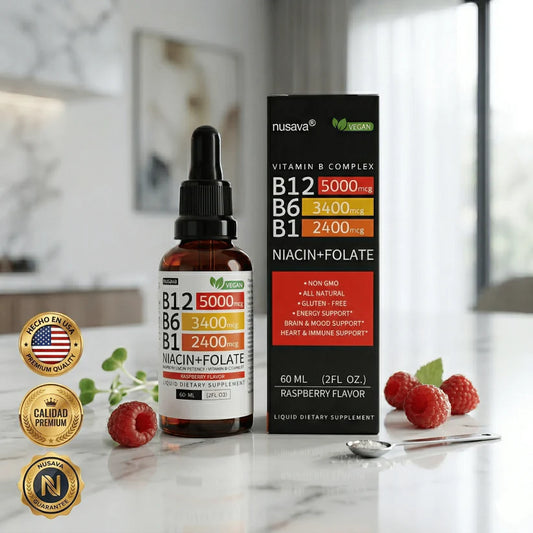 SUPLEMENTO LÍQUIDO DE VITAMINA B12 CON FRAMBUESA